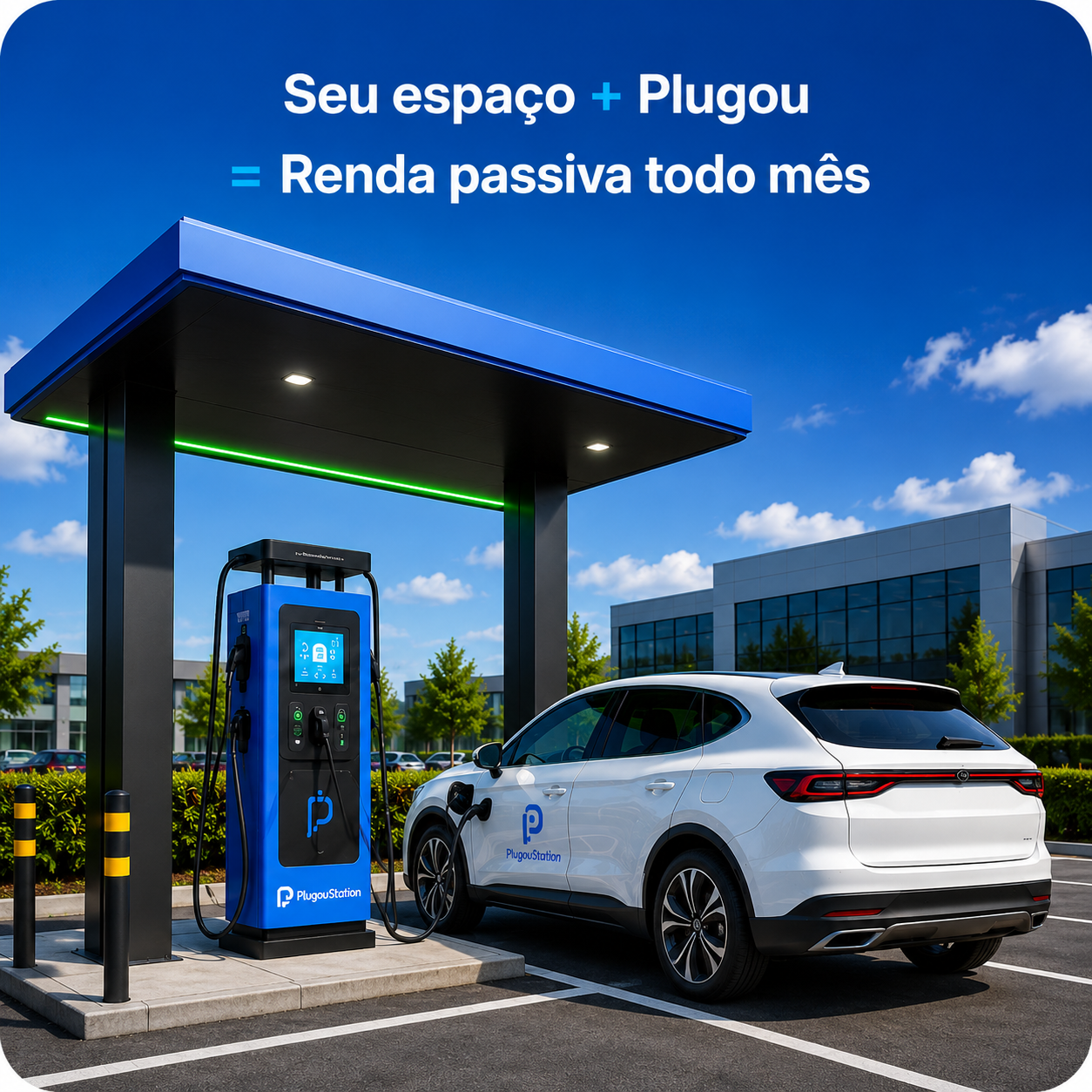 Ponto comercial para eletroposto Plugou